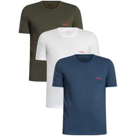 Regular fit t-shirtset van puur katoen model 'T-SHIRT RN TRIPLET P'