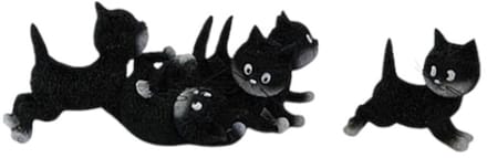 Spelende kittens - parastone 11 x 5 x 4 cm - beeldje DUB55