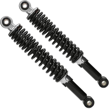MKX Schokbrekerset 310mm Gilera Citta, Puch Maxi, Tomos zwart/chroom