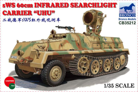 Bronco Models CB35212 sWS 60cm Infrared Searchlight CarrierUHU Bouwpakket Schaal 1:35