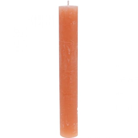 Taper kaarsen effen Oranje Perzik 34×240mm 4st, 4 Stück