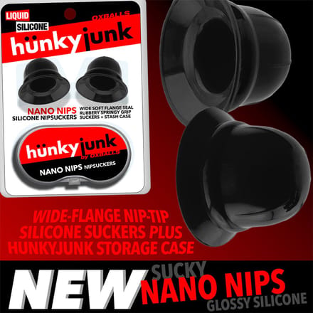 Hünkyjunk - Nano Nips - Siliconen Tepelzuigers - Zwart