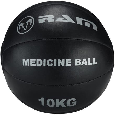 Medicine Ball - Zwart Leder - 10 KG