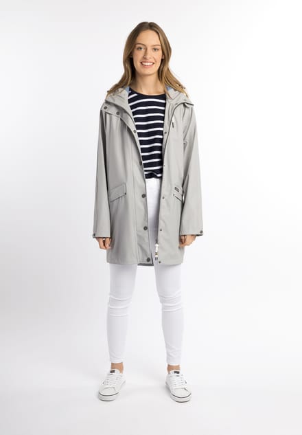 Schmuddelwedda Oversized mackintosh incus Dames lichtgrijs