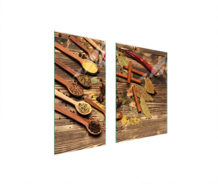 TMK ArtDeko - Snijplank - Przyprawy - 75x52 cm - Hittebestendig Glas