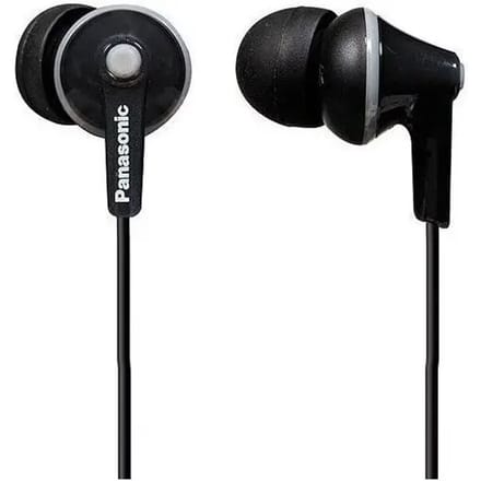 Panasonic RP-HJE125E Mobiele telefoon In Ear oordopjes Kabel Stereo Zwart