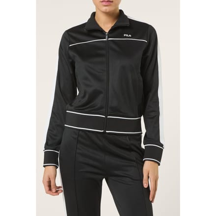 FILA Michi Regular Cropped Taped Track Jacket Black Maat: S | Hoodies Outlet | Dames | Zwart