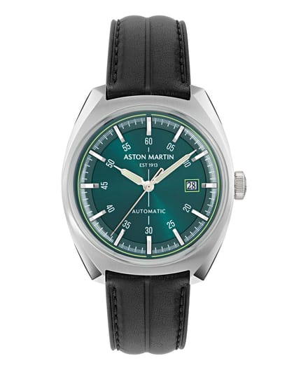 Aston Martin Timeless TS2 MTTS2S603 Horloge - Leer - Zwart - Ø 41 mm