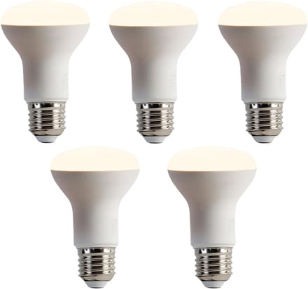 LUEDD Set van 5 E27 dimbare LED lamp R63 6,2W 520 lm 2700K