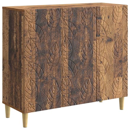 vidaXL - Dressoir - Oud - hout - 89 - x - 34,5 - x - 80 - cm - Bewerkt - hout