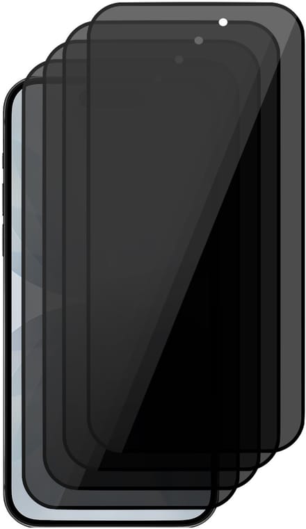 Privacy Screenprotector geschikt voor iPhone 17 - 4x Volledig Dekkend Glas Screen Protector