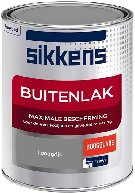 Sikkens - Buitenlak Hoogglans - Loodgrijs - Mengverf - 1 L