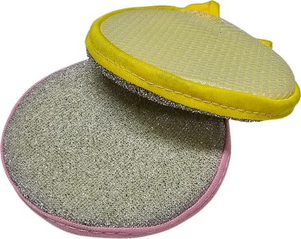 Gadgetpoint - Schoonmaaksponsjes - Poets spons - Keukenspons - Set van 2 - Geel en Roze