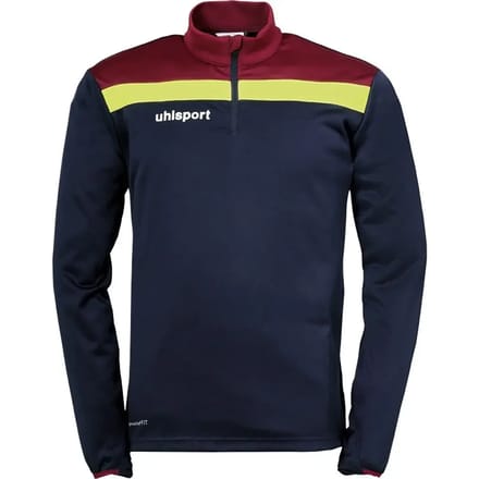 Uhlsport Offense 23 Ziptop Heren - Marine / Bordeaux / Fluogeel | Maat: M
