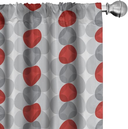ABAKUHAUS Abstrakt Gardijnen – 2x75x175 cm – Mikrofaser – Halfschaduw