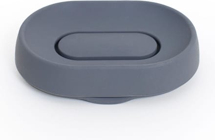 Bosign - Zeephouder - Soap Saver - Flow Plus - Donker grijs - Ovaal - Siliconen - L 14 x B 10 x H 3,5 cm