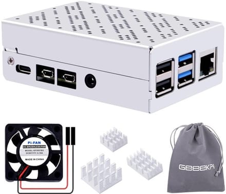 Allecto - Raspberry Pi 4 Aluminium Behuizing - Koeling met Ventilator