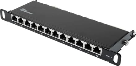 10 Inch Netwerk Patchpaneel Cat. 6 Afgeschermd 12 Poorten Toolless