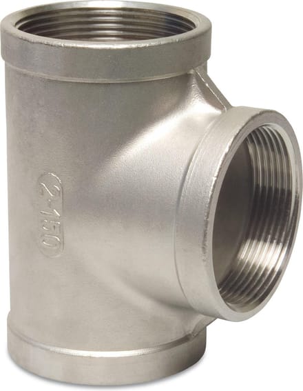 Rvs T-stuk 90° 1 1/2"bi 16bar
