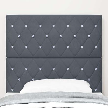 vidaXL - Hoofdbord - Donkergrijs - 100 - cm - Fluweel