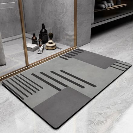 Diatomeeënaarde Badmat Toilet Antislipmat Deurstapmat Badkamer Sneldrogende Absorberende Mat Toiletdeur 40*60CM gray
