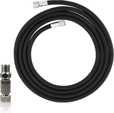 Nylon luchtcompressorslang van 3 meter voor airbrushes met G1/8 aansluitingen en snelle koppelingen