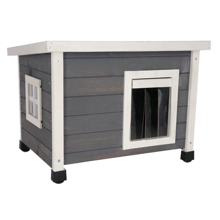 Kerbl Pet kattenhuis Rustica wit/grijs - 57x45x43cm