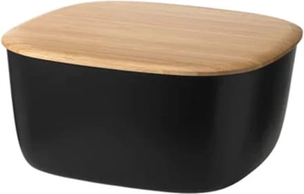 Rigtig Box-It broodtrommel 23x23cm H11cm zwart