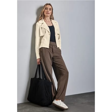 Korte gestructureerde trenchcoat