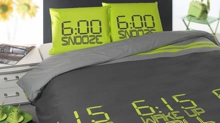 Snoozing Dick - Flanel - Dekbedovertrek - Lits-jumeaux - 260x200/220 cm + 2 kussenslopen 65x65 cm - Anthracite
