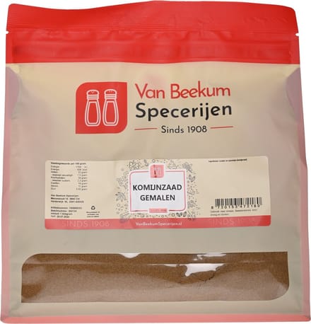 Van Beekum Specerijen - Komijnzaad Gemalen - 1 KG (hersluitbare stazak)