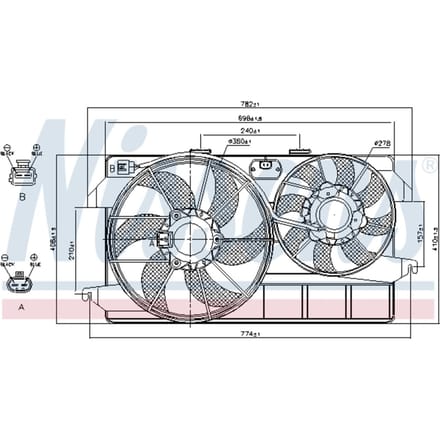 Koelventilatorwiel, motorkoeling NISSENS 85263