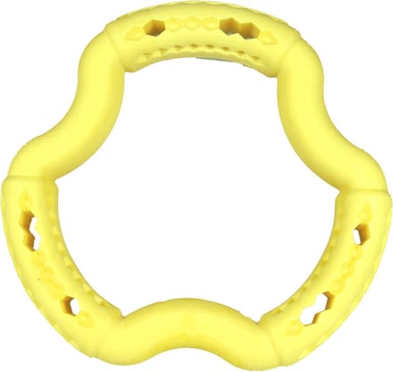 Dierenbenodigdheden Vadigran Speelgoed Hond Tpr Ring Yellow Vanilla 21Cm