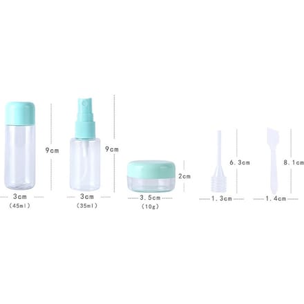 8 stuks Reis Make-up Fles Kit Multifunctioneel Draagbaar Lichtgewicht Reisflessen Set voor Reizen white