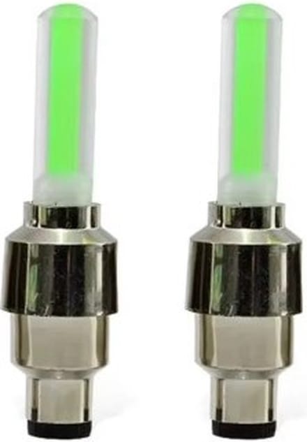Spaakverlichting - Wielverlichting - LED-spaaklicht - Fietslamp - Kinderfiets - Set van 2 - Groen