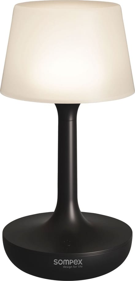 Sompex tafellamp Ginn | Zwart| Oplaadbare| RGB verlichting | Spatwaterdicht