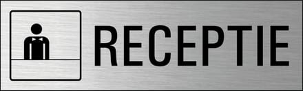 Receptie deurbordje met zelfklevende strip