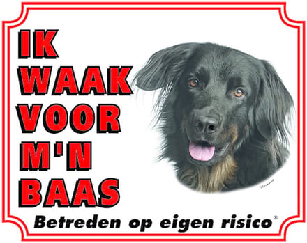 Hovawart Waakbord - Ik waak voor mijn Baas