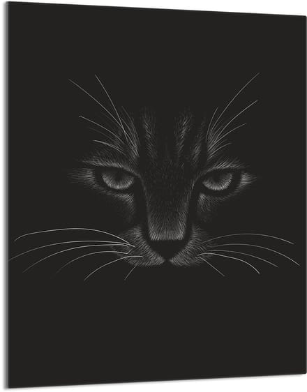 TMK ArtDeko - Snijplank - Glas - 40x52 cm - Motief Kat