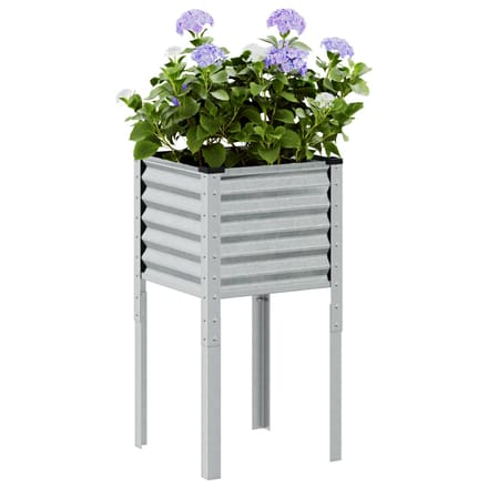 vidaXL - Plantenbak - 45x45x88 - cm - gegalvaniseerd - staal