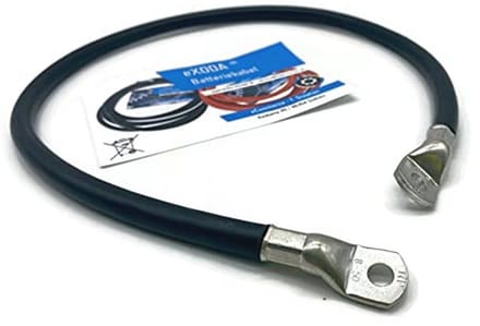 Batterijkabel 35 mm² 75cm koper met ringogen M8 rood