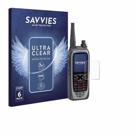 Savvies - Screenprotector voor Icom IC-A25NE /IC-A25CE - Folie Beschermfolie transparant 6 Stuks