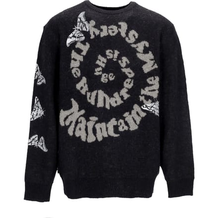 Spiraalsweater heren zwart