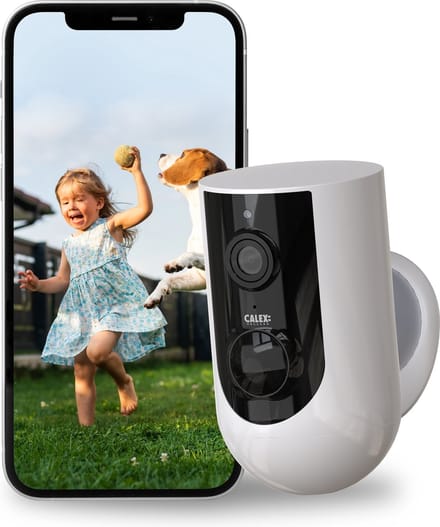 Calex Draadloze Outdoor Camera - Wifi Beveiligingscamera op Batterij - voor Buiten - 2K
