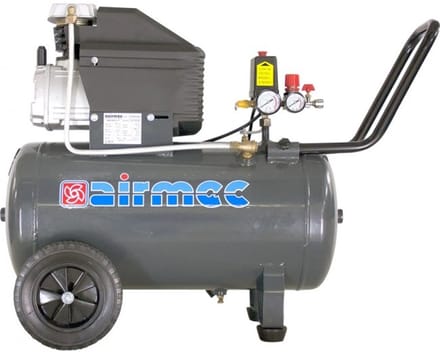 AIRMEC KA50200C Verrijdbare Oliegesmeerde zuigercompressor 200 ltr/min - 1,65 pk