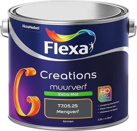 Flexa - Creations Muurverf Extra Mat - T7.05.25 - Mengverf - 2,5 L