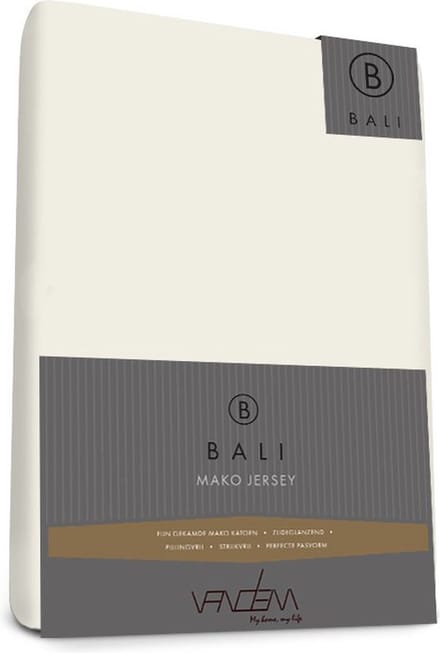 Bali - Van Dem - Mako Jersey - Splittopper Hoeslaken - 200 x 210 cm - creme