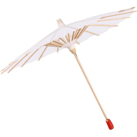 Witte Kleur Papier Decoratieve Paraplu Parasol School Decor Foto Requisiet (20 cm) white