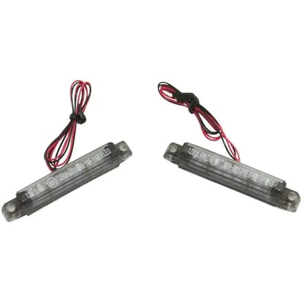 Paire Clignotant BARETTE 8 Leds Orange 12V 1.4W Replay pour moto Neuf
