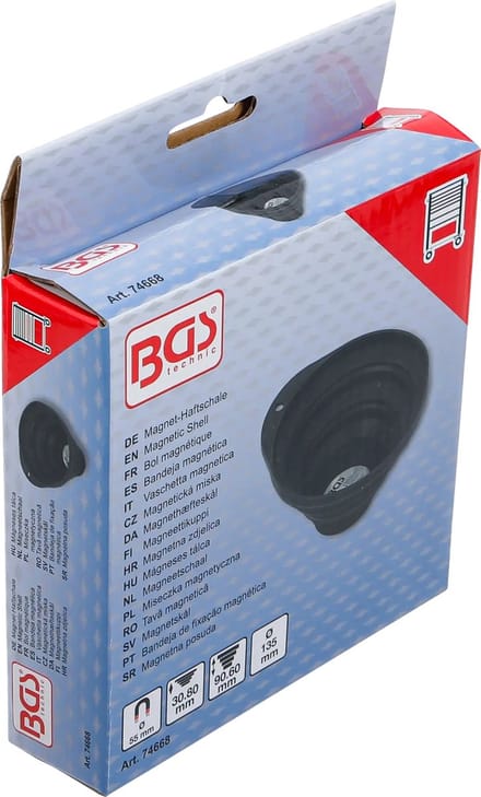 BGS Magneetschaal - vouwbaar - Ø 75 / 135 mm